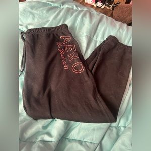 black Aeropostale sweatpants
